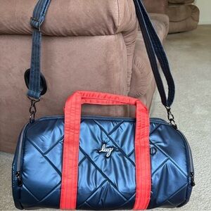 Lug-Rowboat Duffle Bag-Metallic Indigo/Papaya-NWOT